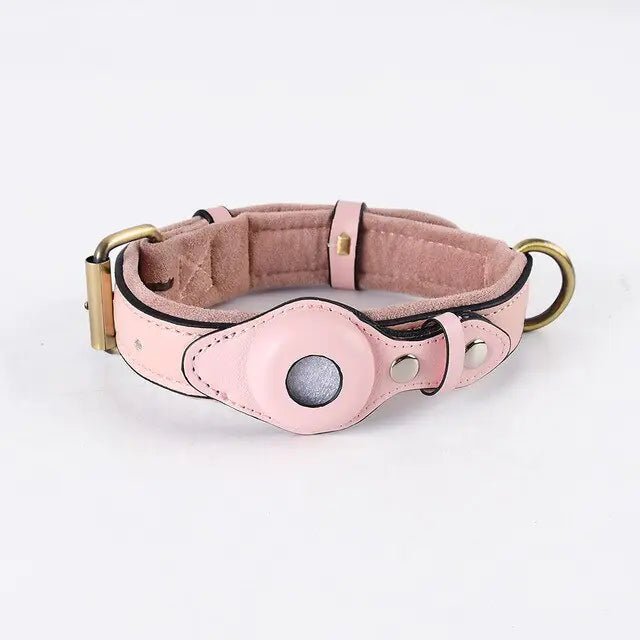 Leather Anti - Lost Dog Collar - Pet Playhouse