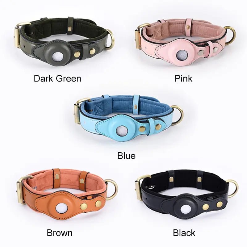 Leather Anti - Lost Dog Collar - Pet Playhouse