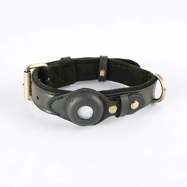 Leather Anti - Lost Dog Collar - Pet Playhouse
