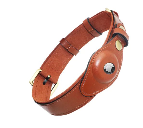Leather Anti - Lost Dog Collar - Pet Playhouse